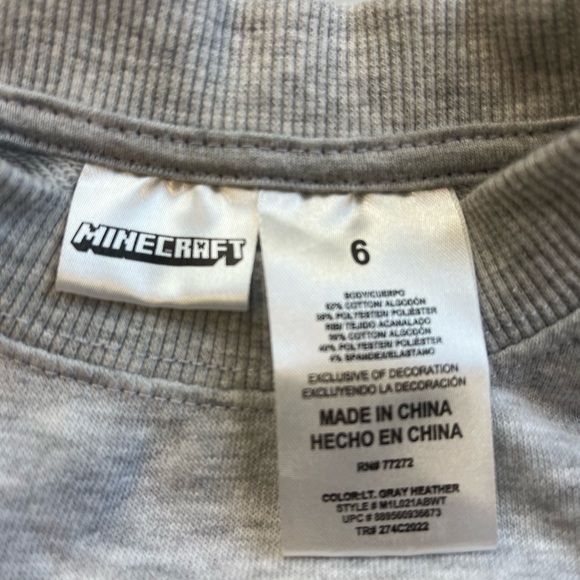 Minecraft gray graphic tee r53-17 - Picture 2 of 3